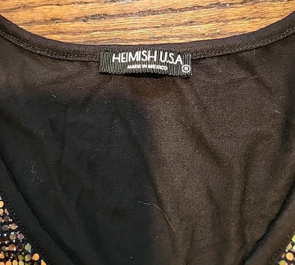 Heimish USA Copper Sparkle Relaxed Short Sleeve Oversized Blouse - Picture 2 of 7